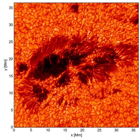 <p>Active Region observed on June 14, 2013 with the Broad Band imager at the GREGOR telescope.</p>