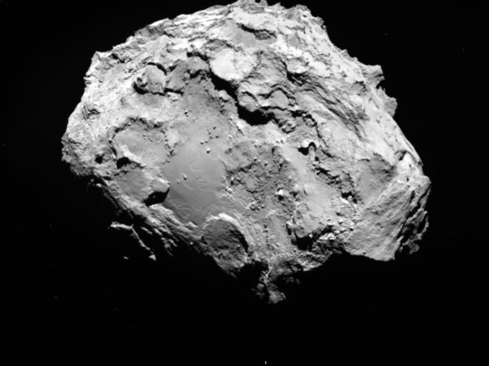 Die andere Seite des Kometen aufgenommen am 3. August 2014 aus einer Entfernung von 285 Kilometern.