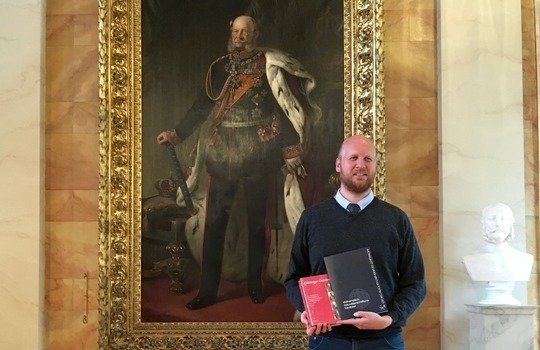Dr. Martin Bo Nielsen after his graduation ceremony in the Aula