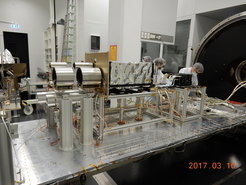The flight model of the Polarimetric and Helioseismic Imagerfor Solar Orbiter during ground testing at MPS.