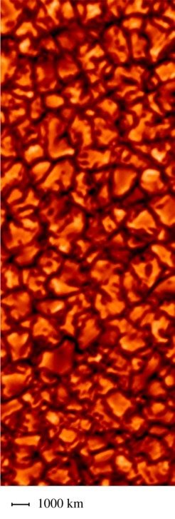 The flows of hot plasma within the Sun create a characteristic pattern on its surface: the granulation. Bright and darker regions within this pattern change quickly. The granulation is mainly responsible for the Sun’s brightness variations that occur within less than five hours. <br />This image of the granulation was taken in 2009 by the instrument IMaX on board the balloon-borne solar observatory Sunrise.<br /><br />