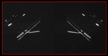 A glimpse of Rosetta's solar panels from Civa.