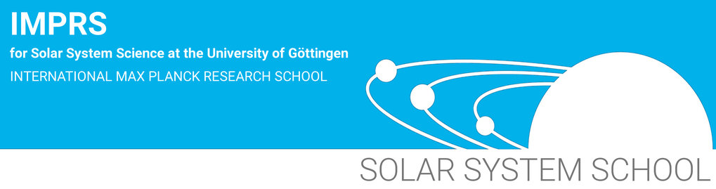 Logo for the IMPRS for Solar System Science at the University of Göttingen - International Max Planck Research School - Solar System School