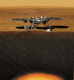 Die Marsmission InSight soll 2016 zum ersten Mal einen Blick tief ins Innere des roten Planeten werfen.