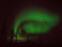 Especially in regions of high latitude solar storms can lead to northern lights.