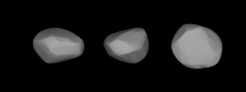Kosmischer Brocken in 3D: Aus der Helligkeit, die Forscher von der Erde aus beobachten, lassen sich erste Rückschlüsse auf die Form des Planetoiden Lutetia ziehen. Hier eine Simulation des Himmelskörpers.