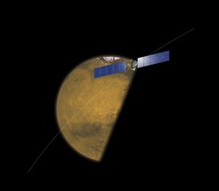 NASA's spaceprobe Dawn encounters Mars.