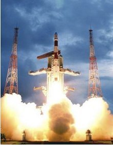 Lift-off of PSLV-C11 carrying Chandrayaan-1