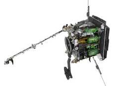 The four measuring instruments that the MPS contributes to the solar orbiter mission are concealed behind a robust heat shield (right in the image).