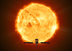 Solar Orbiter wird sich der Sonne auf etwa 42 Millionen Kilometer annähern.