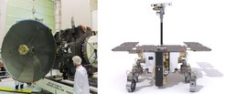 Der ExoMars 2016 Trace Gas Orbiter und der ExoMars 2028 Rover Rosalind Franklin