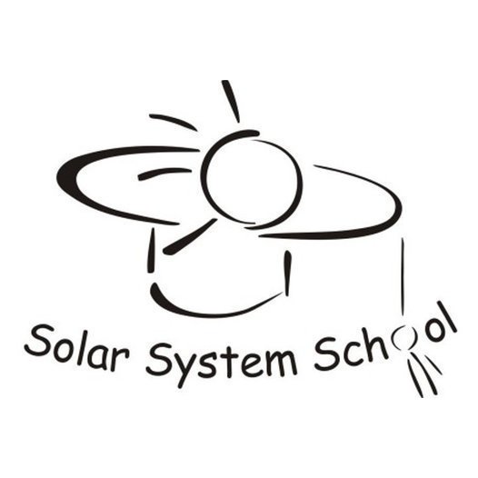 Drawing of a doctoral hat, with the text below "Solar System School"