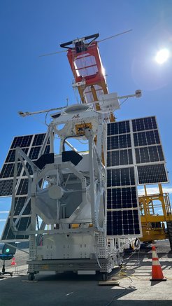 Sunrise III completes its final tests under a bright blue sky.