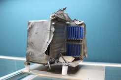 One of the RAPID instruments, which was destroyed during the failed launch in 1996, is displayed at the MPS.