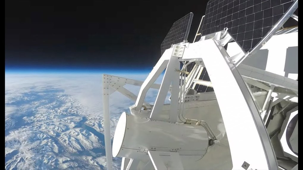 Das Instrument IRIS-2 war während des Fluges von Sunrise III auf der Gondel montiert und dokumentierte aus der „Selfie-Perspektive“ Start, Flug und Landung.<br> 